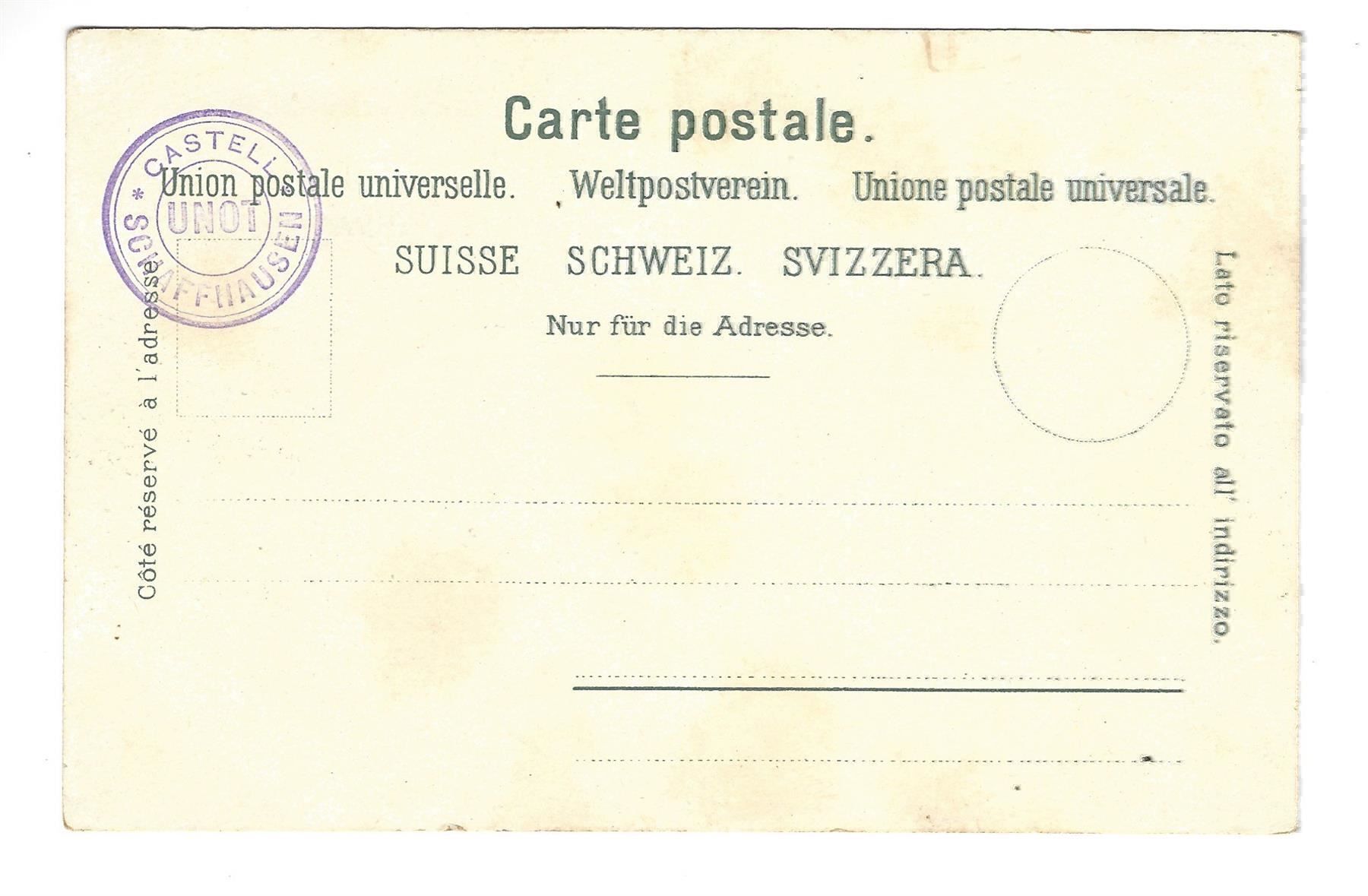 Ansichtskarten: AK 6916 Schaffhausen Rheinfall Munot – Gebraucht aus Frauenfeld von Astra13 1