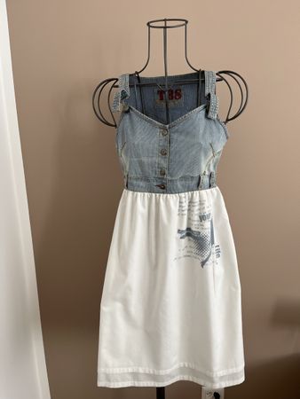 Robe jeans et blanche TBS
