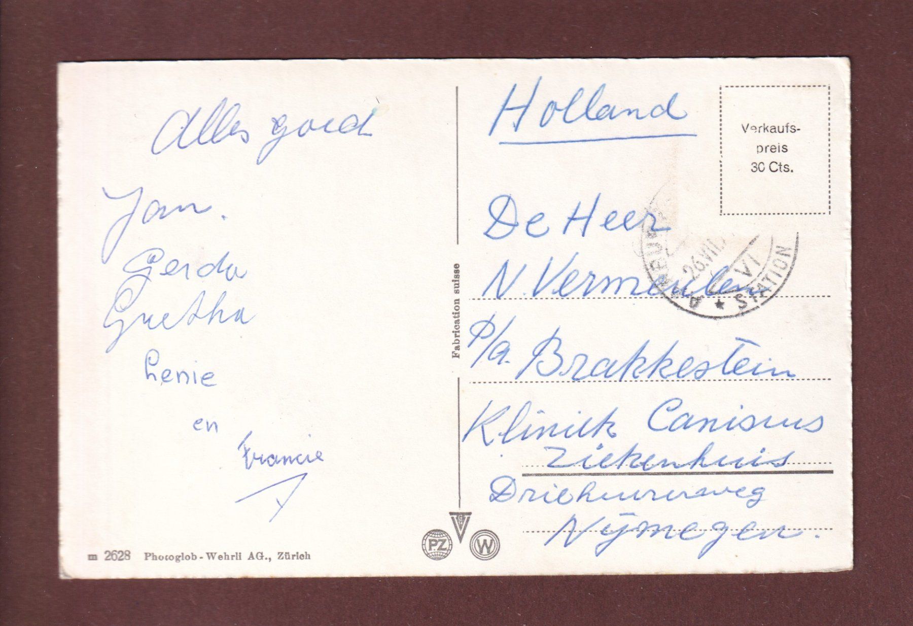 Cartoline postali: AARBURG – Usato da Pully venduto da nicecards 1
