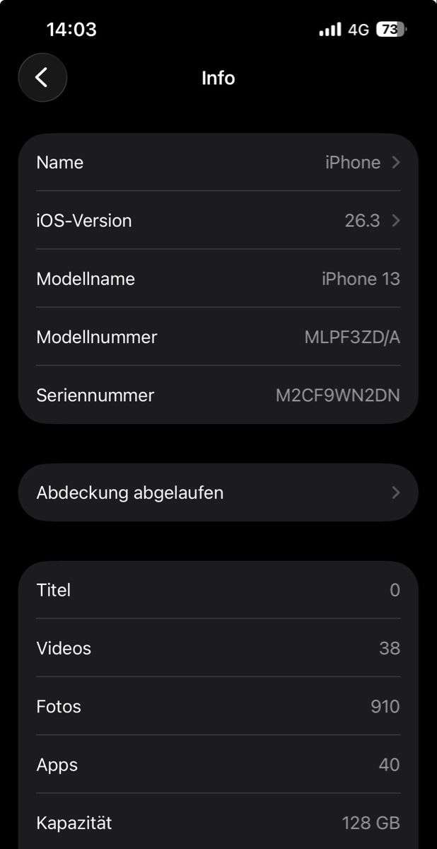 Apple Telefoni cellulari / Smartphones: iPhone 13 - Midnight - 128GB – Usato da Zürich venduto da AH8001 6