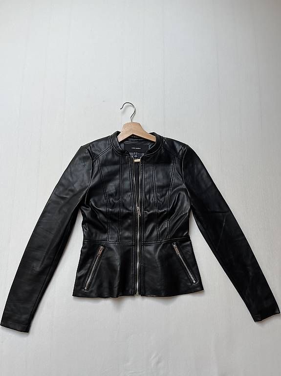 Giacche: schwarze Kunstlederjacke Gr. XS – Usato da St. Gallen venduto da andreav.