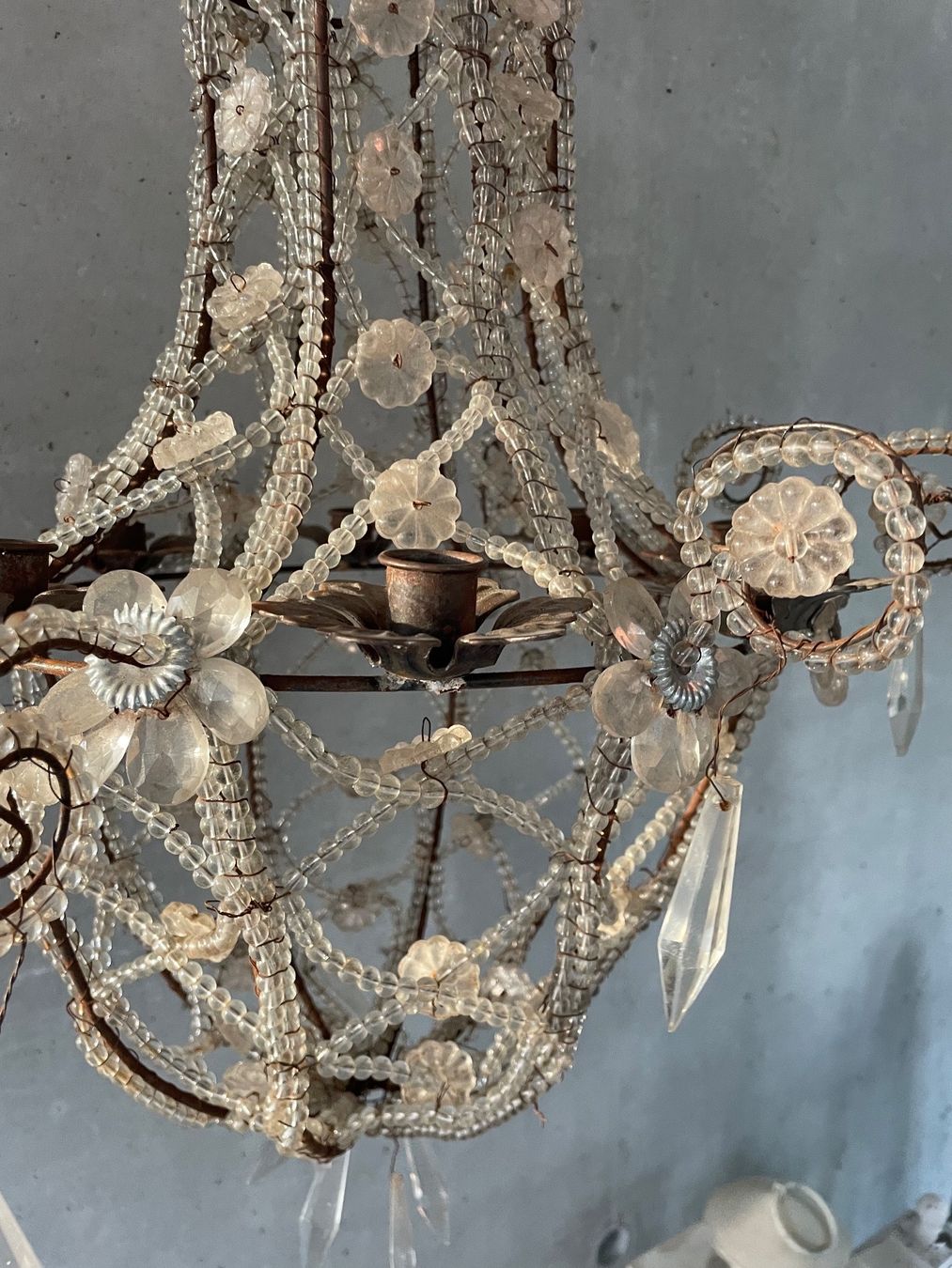 Tutte le decorazioni: Leuchter mit glassteinen und Kerzenhalter – Usato da selzach venduto da sanperepescador 1