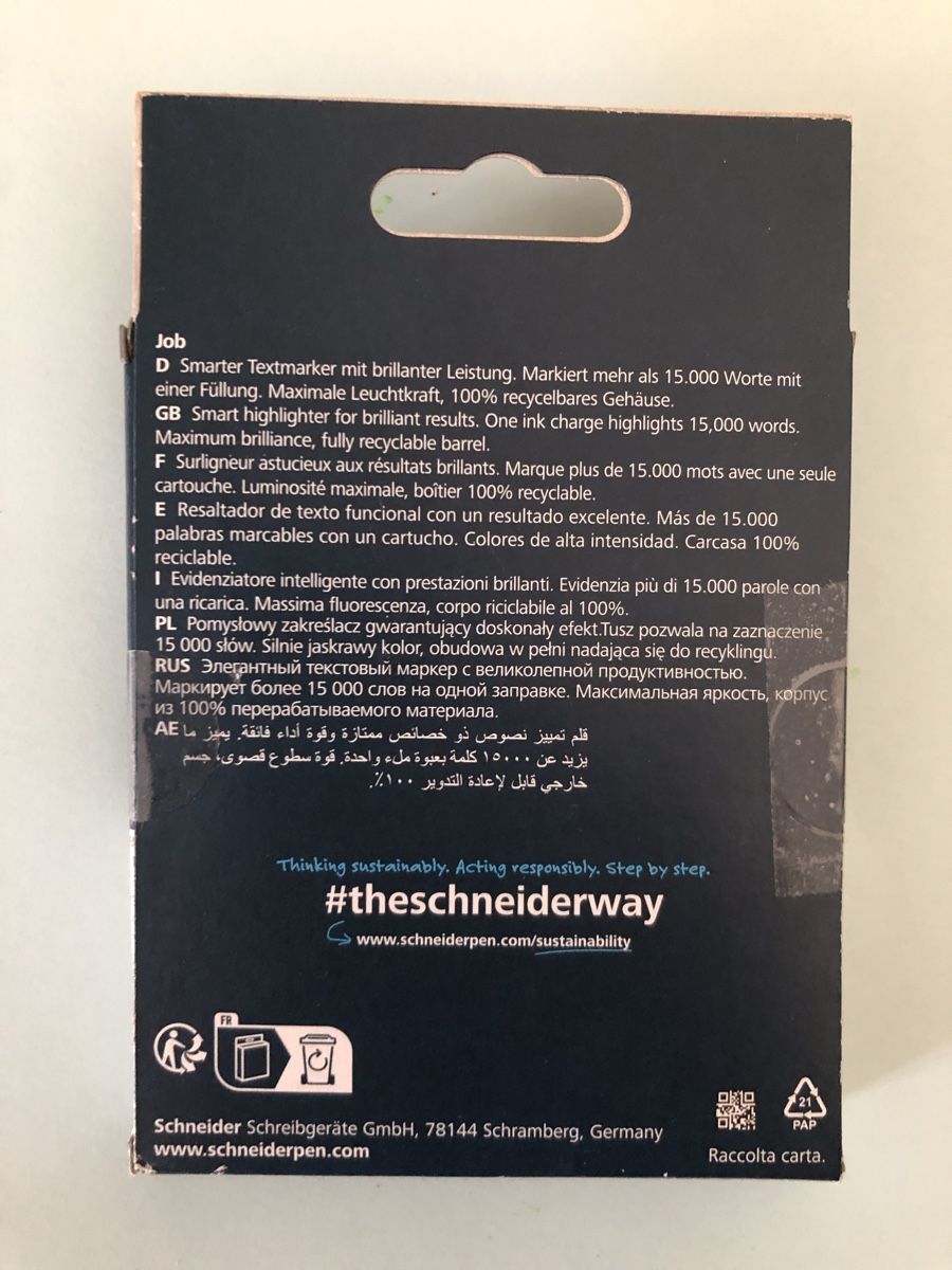 Schneider Penna & Evidenziatori: / Textmarker – Nuovo e nell'imballaggio originale da Riehen venduto da Love-and-Peace 1
