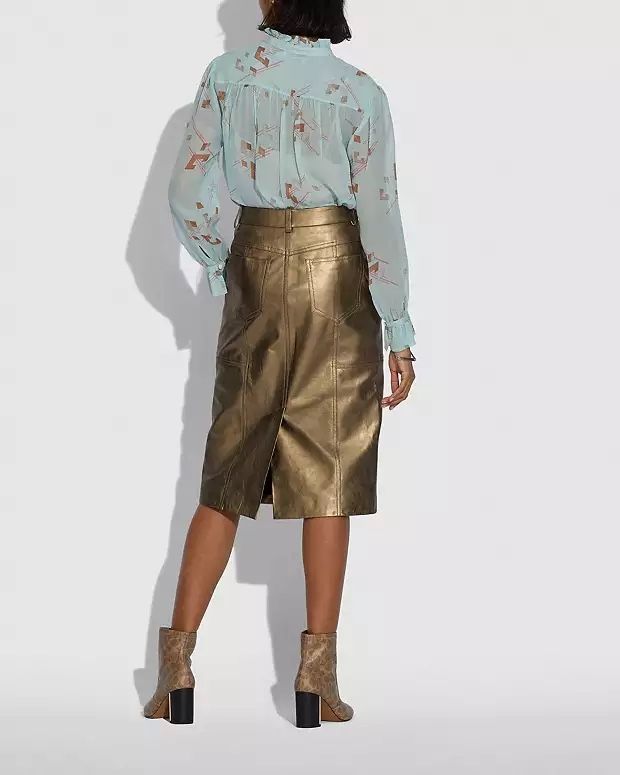 Gonne: COACH LEDERROCK - BLEISTIFTROCK Orginalpreis 995.- – Nuovo e nell'imballaggio originale da Zürich venduto da luxuryoutlet1 1