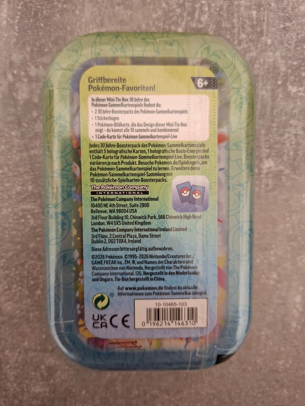 Pokémon Carte collezionabili: 30th Anniversary 30th Celebration Mini TIN -DE- – Nuovo e nell'imballaggio originale da Winterthur venduto da andrekeller95 1