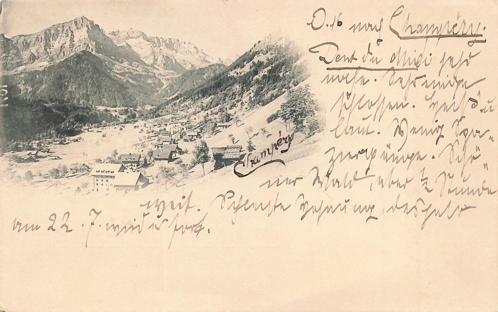 Cartoline postali: Champéry VS – Usato da Biasca venduto da Blenio71