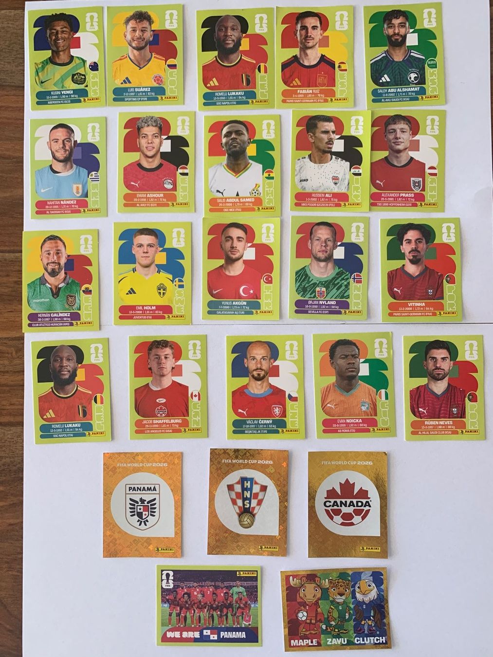 Panini Sammelbilder & Trading cards: Diverse Panini Sammelbilder 2026 – Gebraucht aus Glis von Jackie6