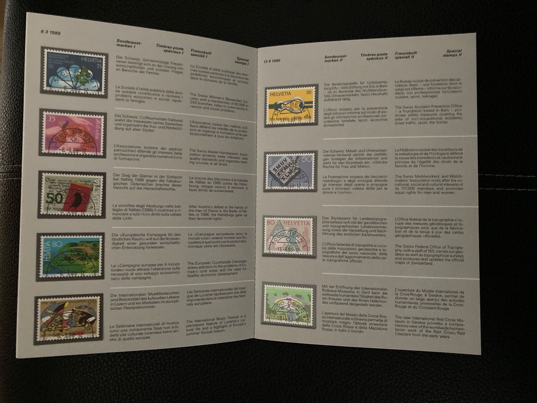 Tutti i francobolli: PTT Philatelie 1988, komplett! – Nuovo e nell'imballaggio originale da Winterthur venduto da Quilterin 1