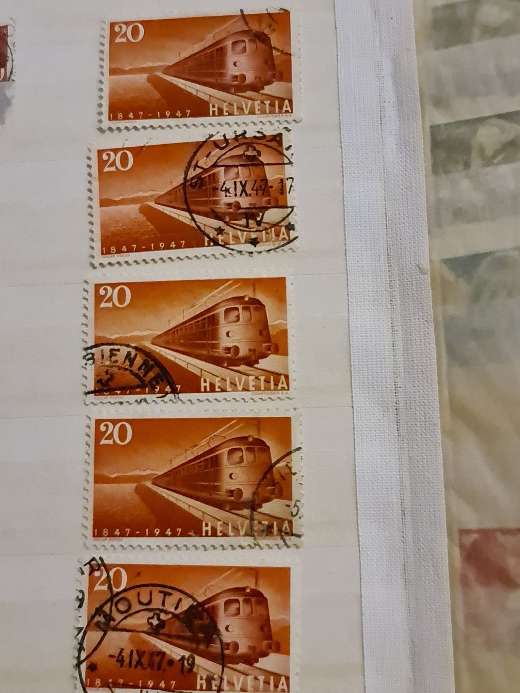 Tutti i francobolli: 1947, Elektrischer Schnellzug – Usato da Thun venduto da erh_fs86