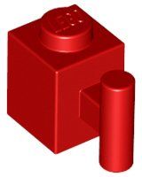 Lego  16x Stein 1x1 mit Griff (2921) rot
