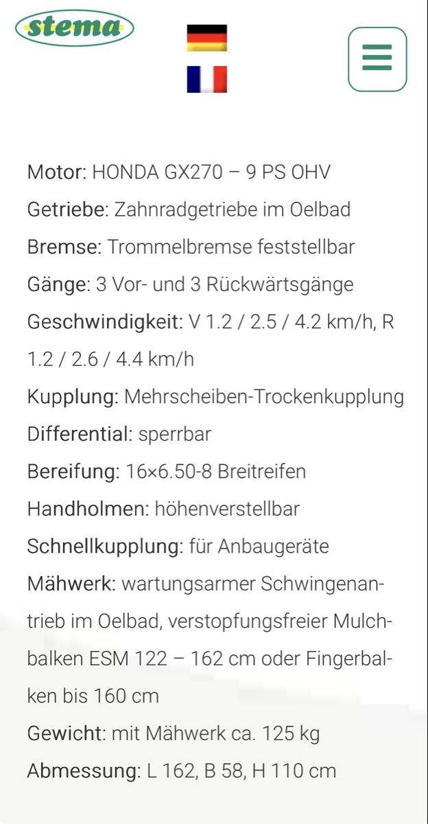 Tutte le macchine: Balkenmäher Stema – Usato da Aadorf venduto da Pitsch682 6