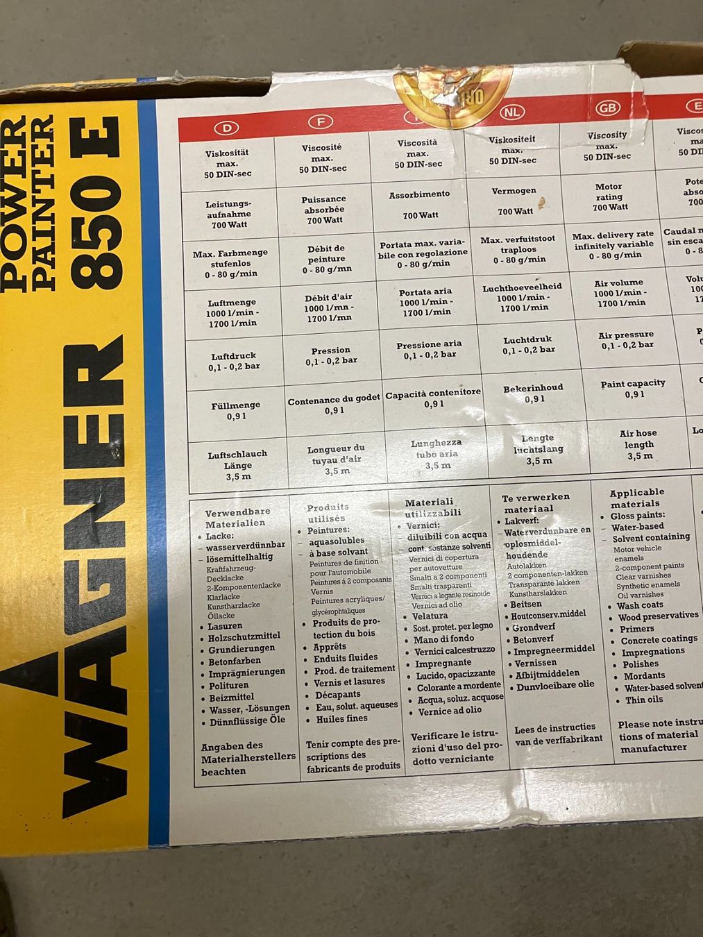 Wagner Alle Werkzeuge: Wagner Power Painter 850 E – Neu (gemäss Beschreibung) aus Hirzel von 8816andreas54 2