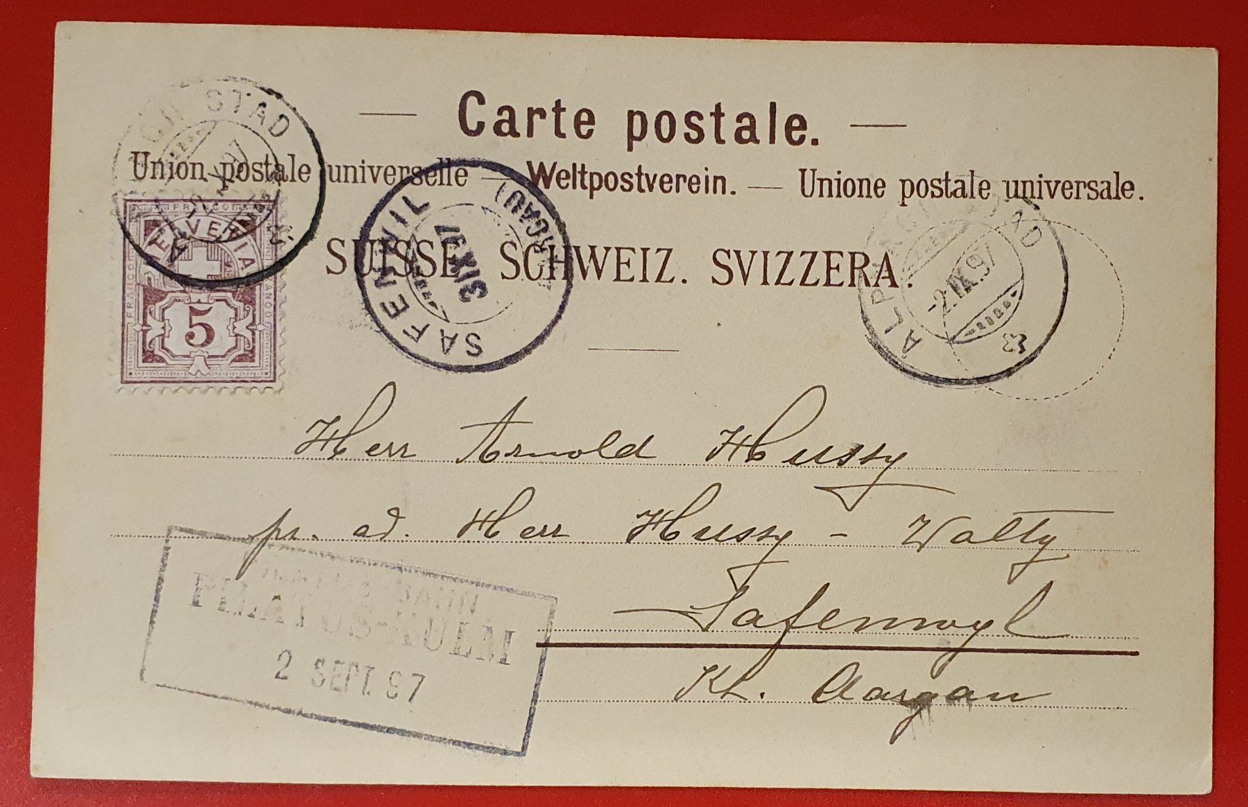 Cartoline postali: Gruss vom Pilatus 1897 – Usato da Kreuzlingen venduto da Rschweiz1 1