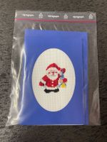 Gestickte Weihnachtskarte, Kreuzstich Samichlaus, neu
