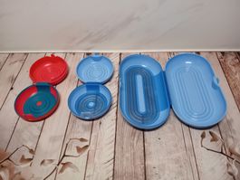 Tupperware Behälter Set blau rot neuwertiger Zustand