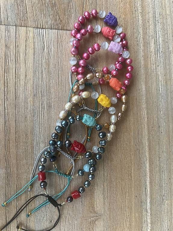 Bracciali & Braccialetti: Süsswasserperlen Buddha Armbänder – Usato da Buchs SG venduto da jco_st8t 1