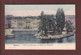GENEVE - Île Rousseau - Hôtel des Bergues