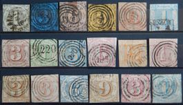 Thurn und Taxis ex. Kat. 7-43 gest. 1852/65 Kat. 624 Euro