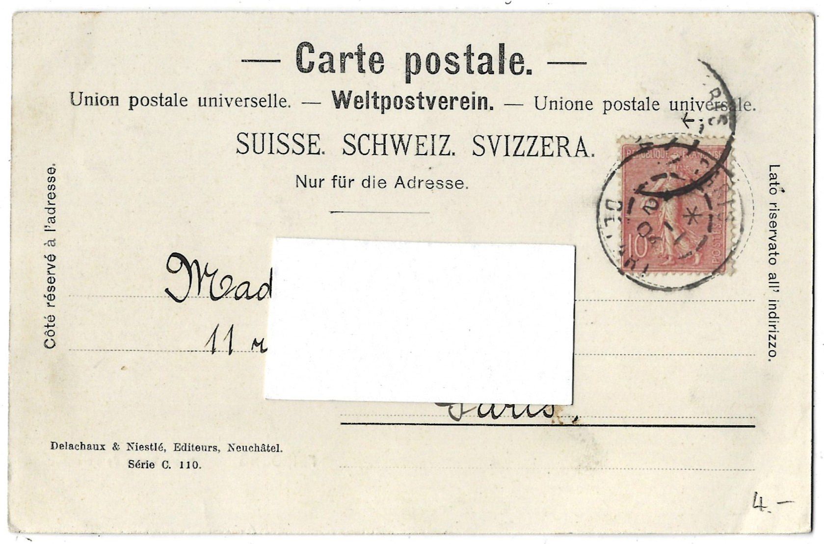 Cartoline postali: FRIBOURG  -   Notre  Dame  de  Lorette. – Usato da Bütschwil venduto da Jackson1A 1