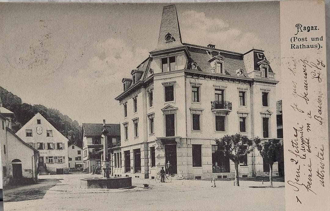 Cartes postales: RAGAZ - Post und Rathaus - 1903 – D'occasion à Delémont par Domdom1