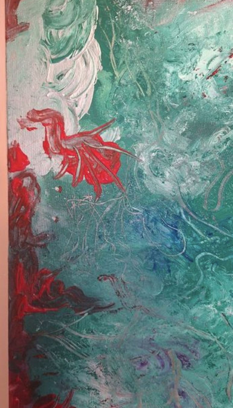 Dipinti: Gemälde " Lebensfeuer " handmade 50×70 – Nuovo (secondo la descrizione) da Riehen venduto da Steinbock1970 3