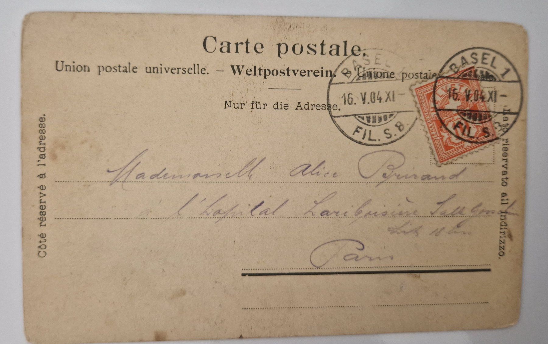 Cartoline postali: Beatenberg, Eiger, Mönch & Jungfrau 1904 – Usato da Melchnau venduto da Arthurius 1