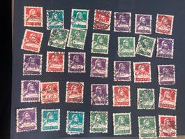 Schweiz 1917/31 kleine Sammlung 35 Tell mit Vollstempel