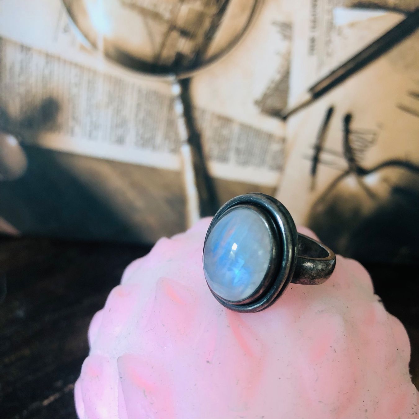 Ringe: Mondstein Ring – Gebraucht aus Jona von Balticwomen