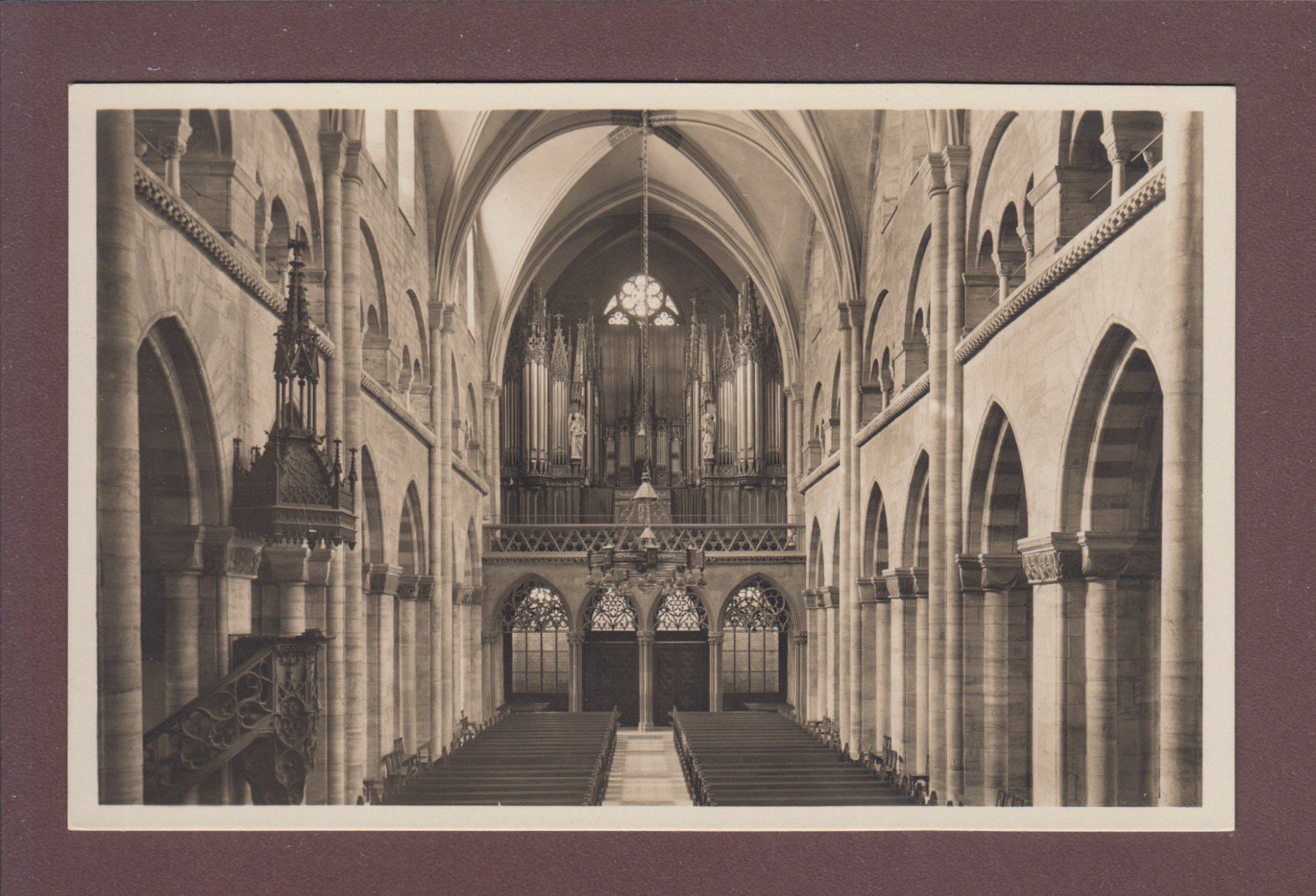 Cartoline postali: BASEL - Münster - Orgel – Usato da Pully venduto da nicecards