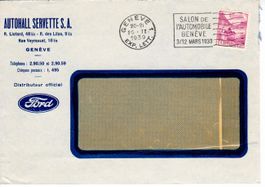 Brief,  Ford Autohall Servette SA Genève 1939