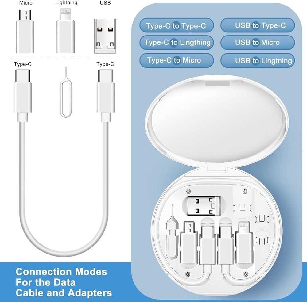 Unità & Adattatore: USB-C Ladekabel + Adapter für Micro USB, USB-A-C Sim-Nadel – Nuovo (secondo la descrizione) da Basel venduto da MY.AIRPODS.SHOP 1