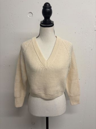 Zara cropped Strickpullover creme Gr. S mit Wolle