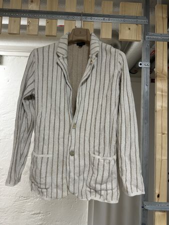 LARDINI striped jacket, size L, cotton blend, summer.