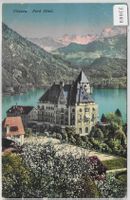 Vitznau - Park Hotel im Frühling - Litho
