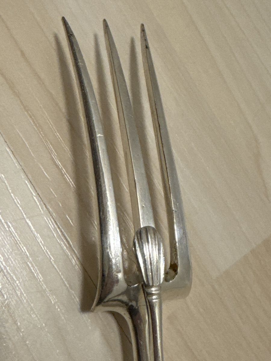 Forchette: Schöne Vintage Silber Fleischgabel / Tranchiergabel – Usato da Grenchen venduto da Lucy68