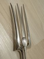Schöne Vintage Silber Fleischgabel / Tranchiergabel