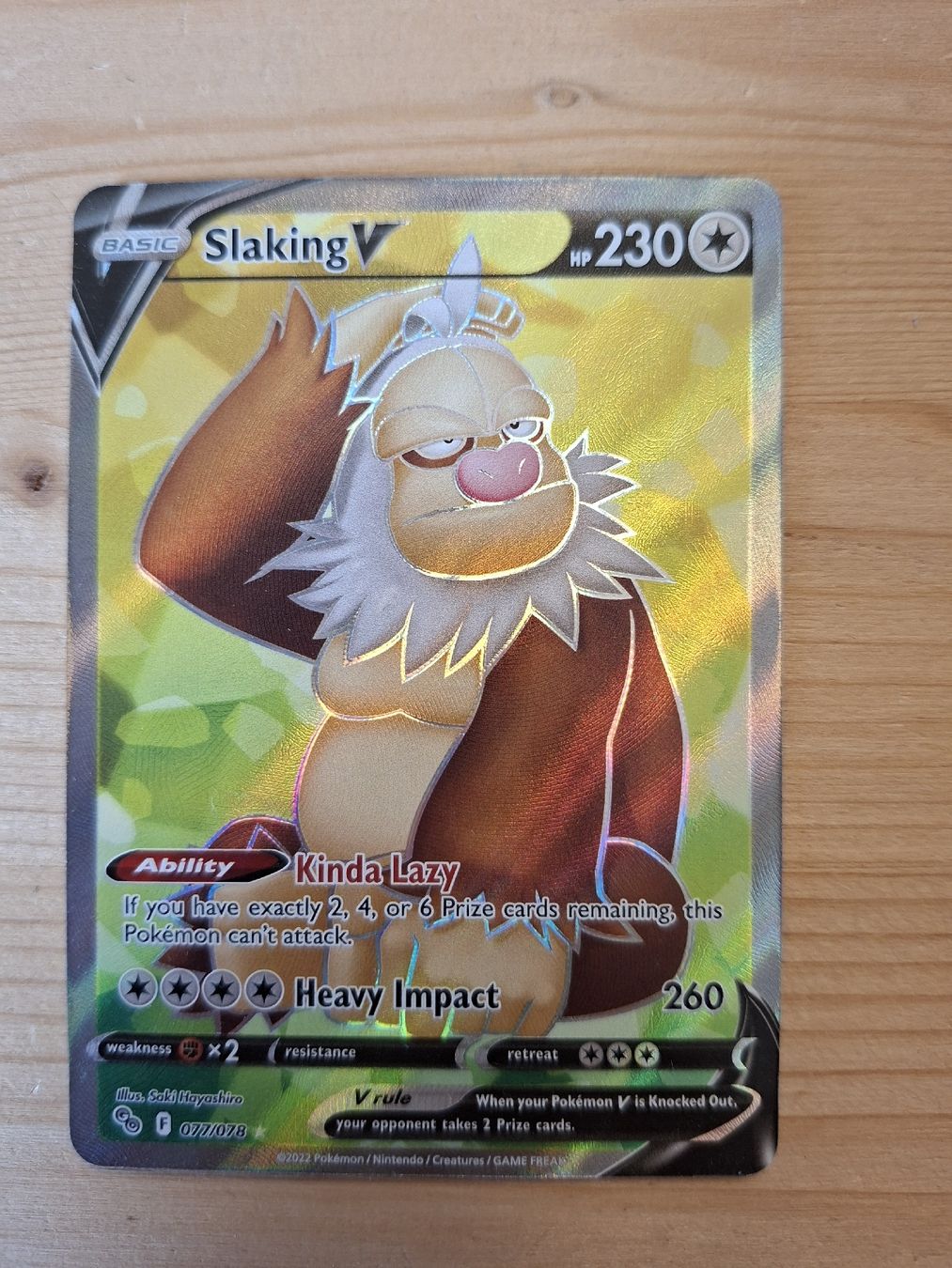 Pokémon Carte collezionabili: carte pokemon Slacking V 077/078 2022 – Nuovo (secondo la descrizione) da Neuchâtel venduto da Kalidor01