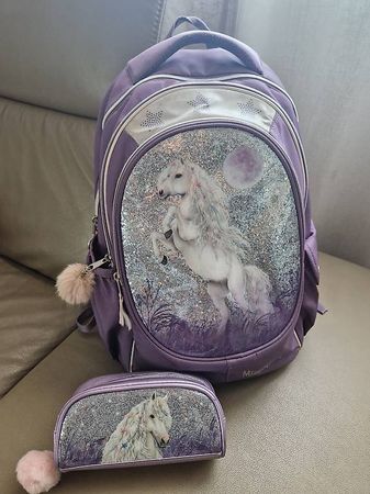 Cartella a Zaino Miss Melody Cavalli / Unicorn + astuccio