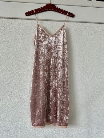 Pink Velvet Dress - Size M - like New