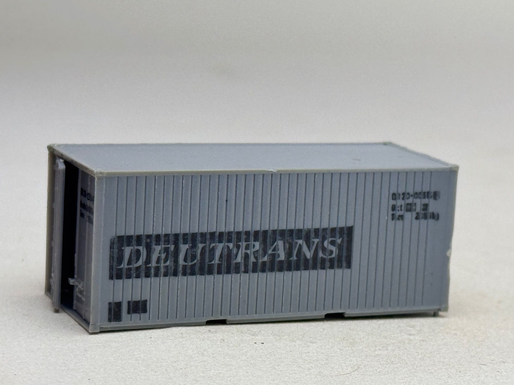 Modellini di ferrovie: EB- 20 Ft. Container Deutrans grau – Usato da Elm venduto da Wikmtz