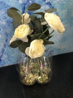 Gartendeko Glasi Hergiswil Vase Glasvase Blumendeko Golddeko