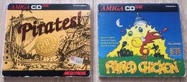 2 x Amiga CD 32 Pirates ! + Alfred Chicken  Spiele / jeux