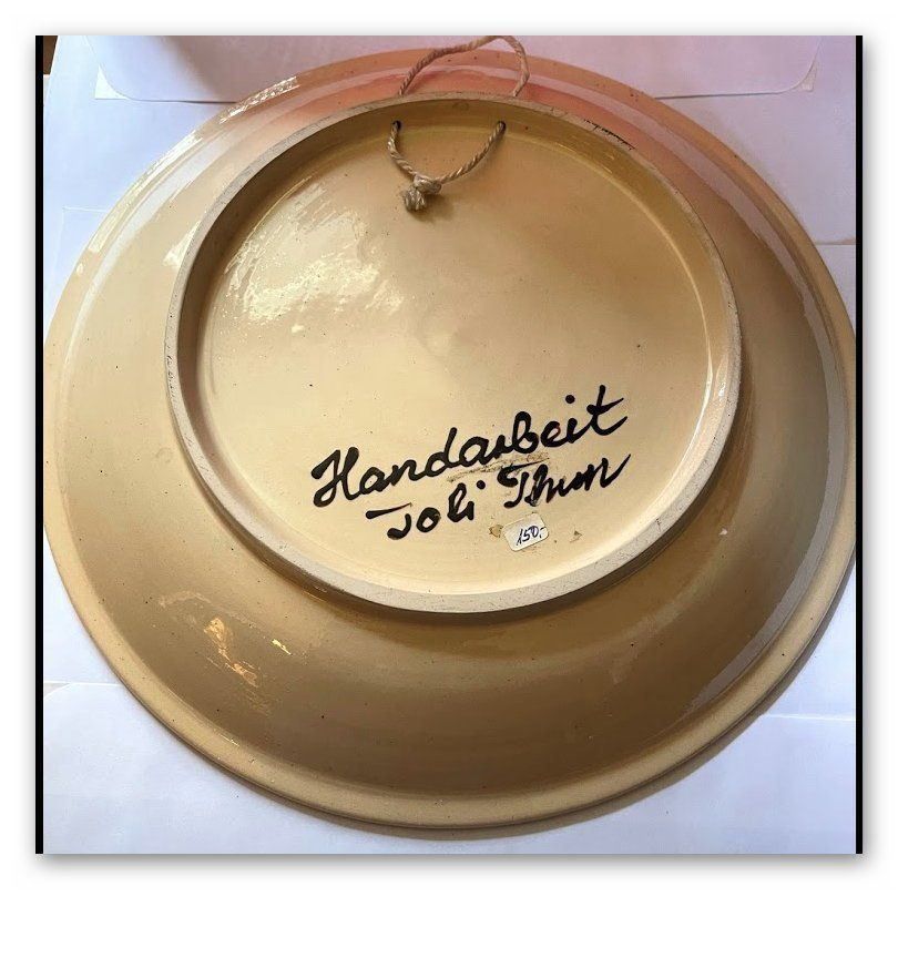 Piatti: Wandteller von Thuner Keramiker 29 cm. – Nuovo (secondo la descrizione) da Lutzenberg venduto da Pinschi01 2