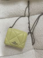 Coach Mini Wallet On A Chain With Puffy Diamond light lime