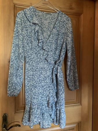 Wickelkleid Blumenmuster Gr S 