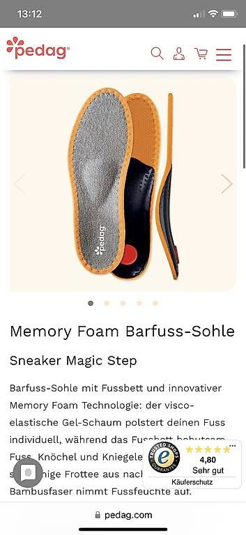 Scarpe da uomo: Pedag Outdoor + Sneaker Einlegesohlen Gr. 41 – Usato da Zug venduto da julialbi 1