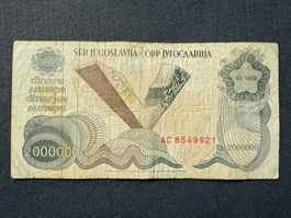 Jugoslawien 1989 - 2000000 Dinara