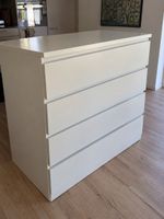 IKEA MALM Kommode mit 4 Schubladen – Weiss, 80 × 100 cm