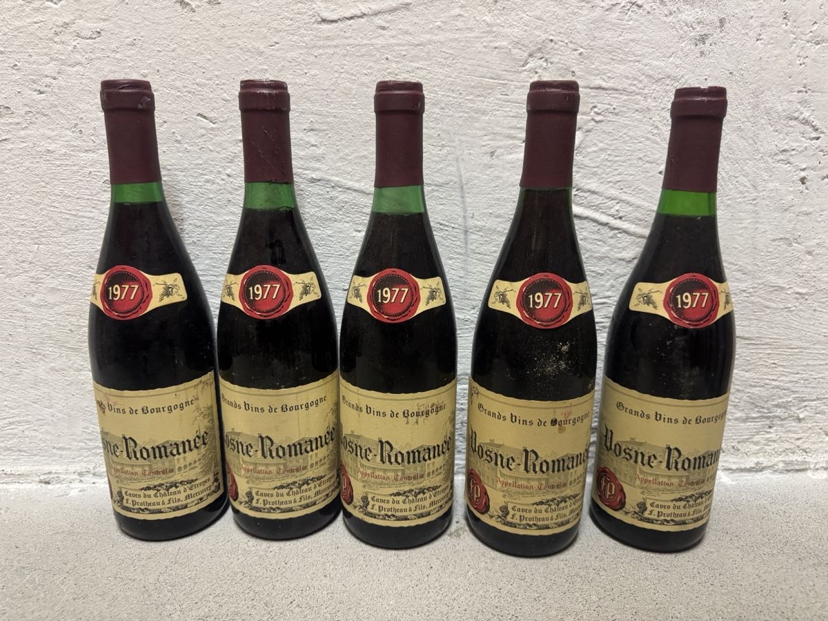 Vino: 5 Flaschen Wein 1977 – Nuovo e nell'imballaggio originale da Niederrohrdorf venduto da S.Hubar
