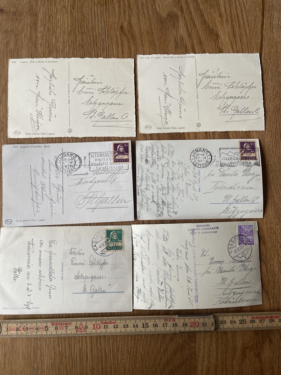 Cartoline postali: Ansichtskarten Tessin Lugano – Usato da Waldstatt venduto da Cremschnitte 1